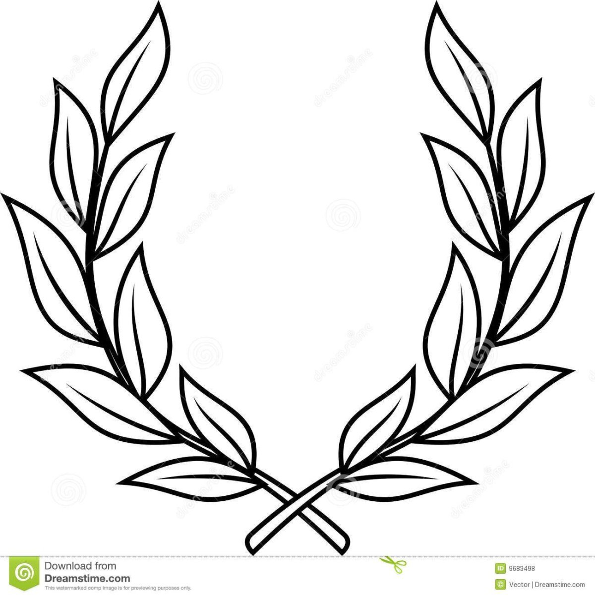 Лавровая ветвь вектор