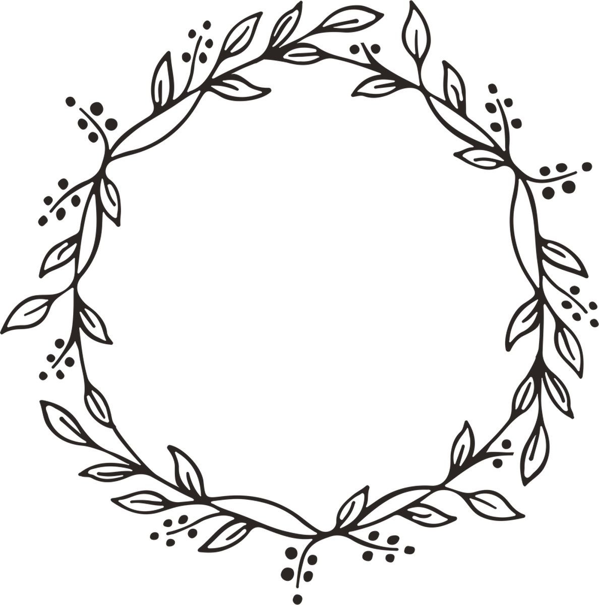 Цветочный венок маркером