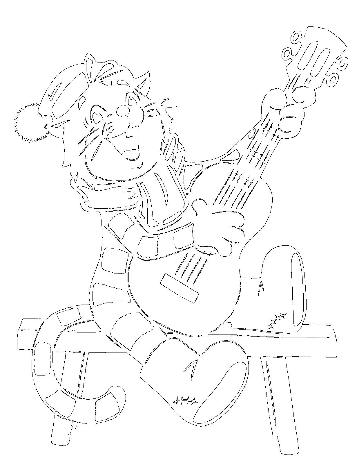 Кот Матроскин трафарет на окно