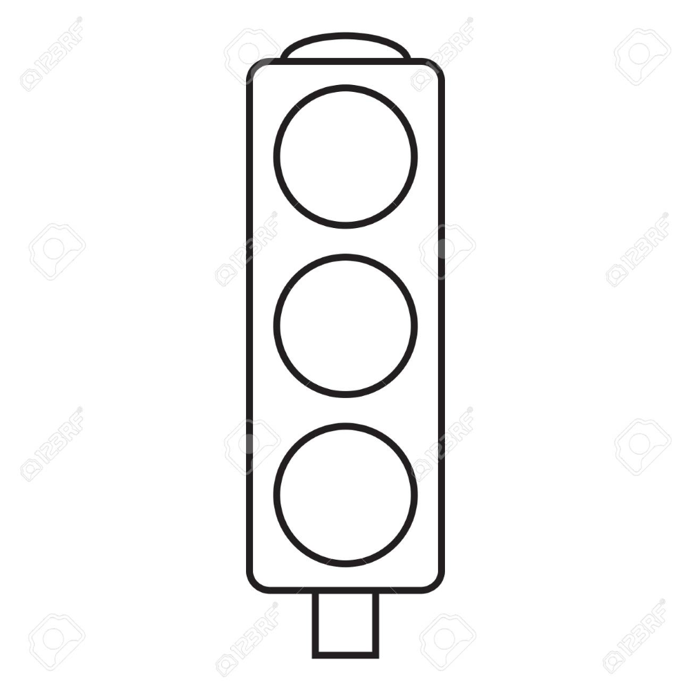 Трафарет светофора для аппликации