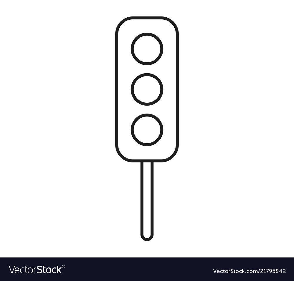 Светофор раскраска для детей