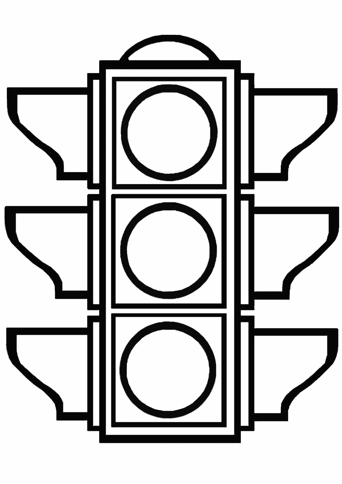 Трафарет светофора для детей