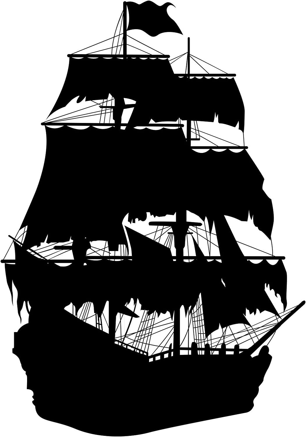 Тату с кораблем вектор