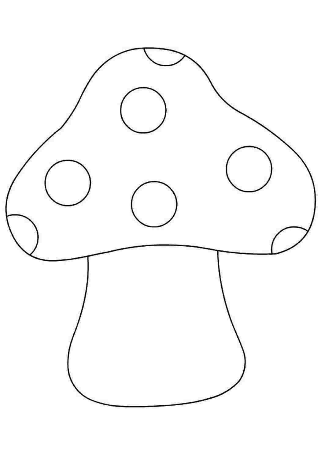 Трафарет гриба для аппликации