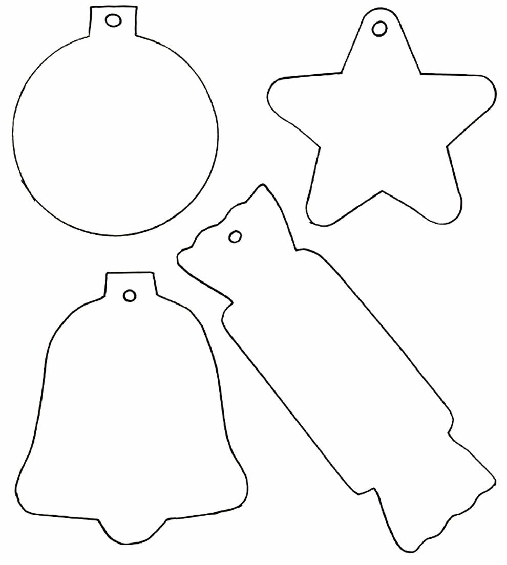 Трафареты новогодних игрушек