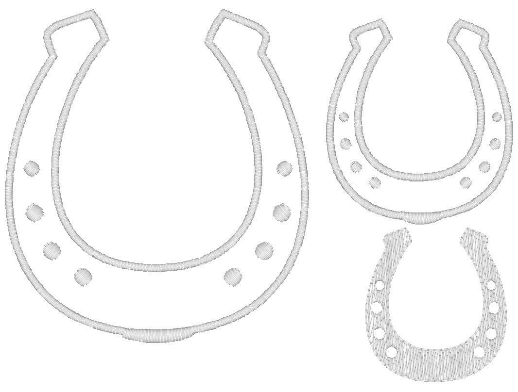 Подкова трафарет