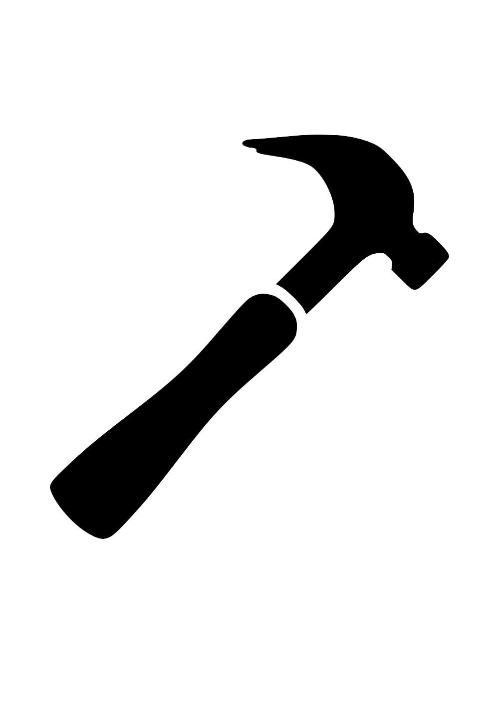 Молоток раскраска для детей