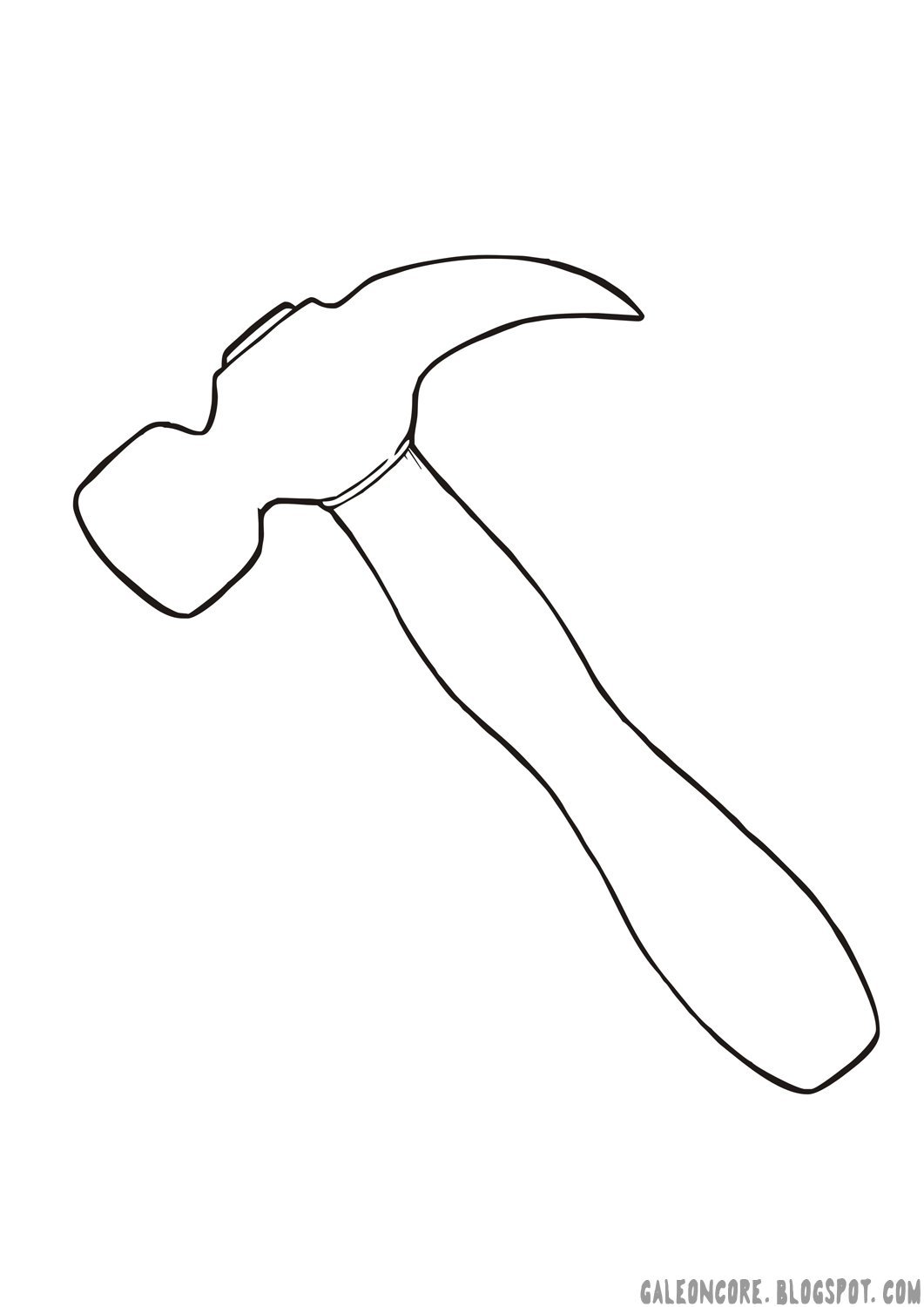 Контур молотка для детей