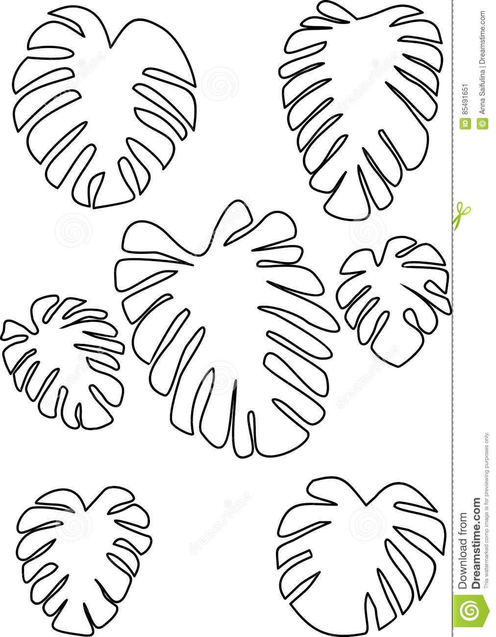 Тропические листья из фетра