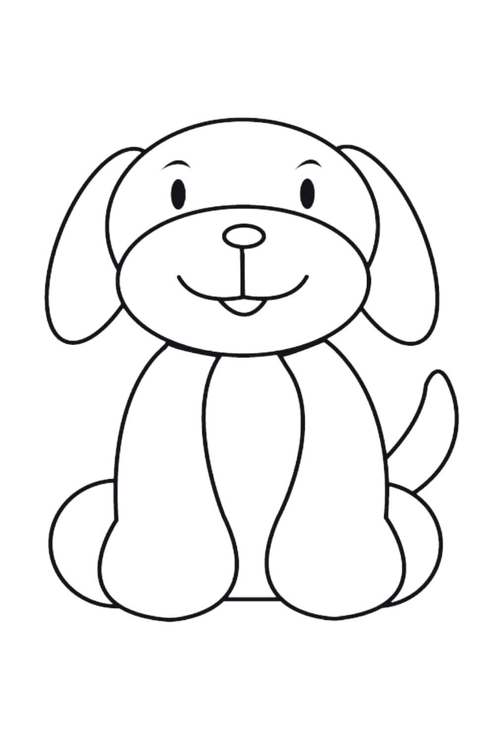 Шаблон собачки для аппликации