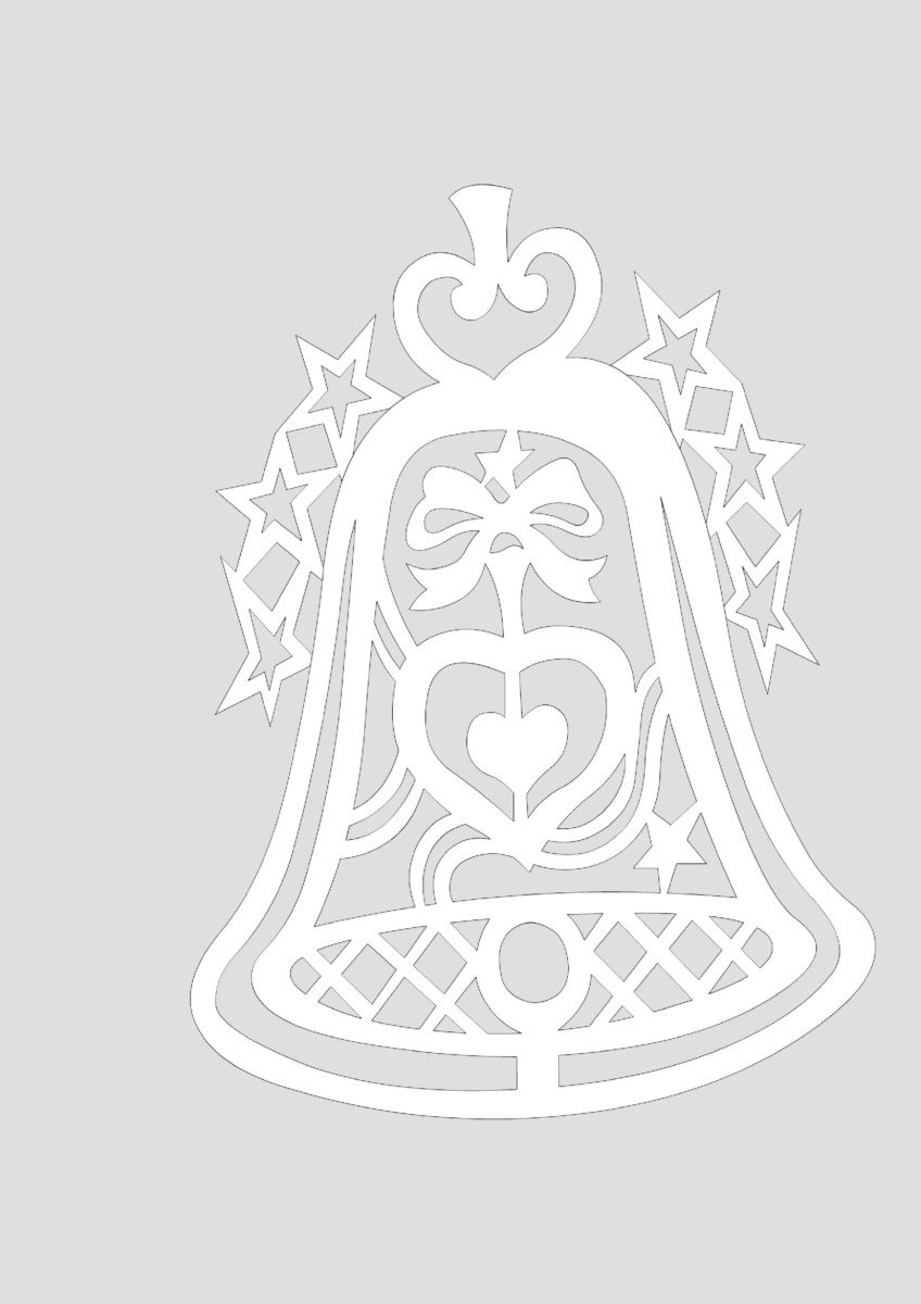 Колокольчики трафареты для вырезания на окна