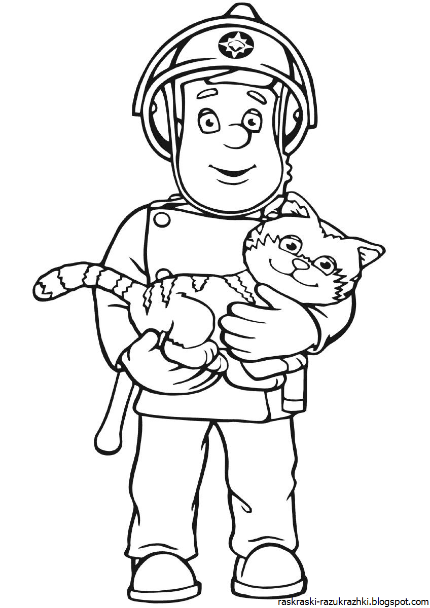 Раскраска пожар