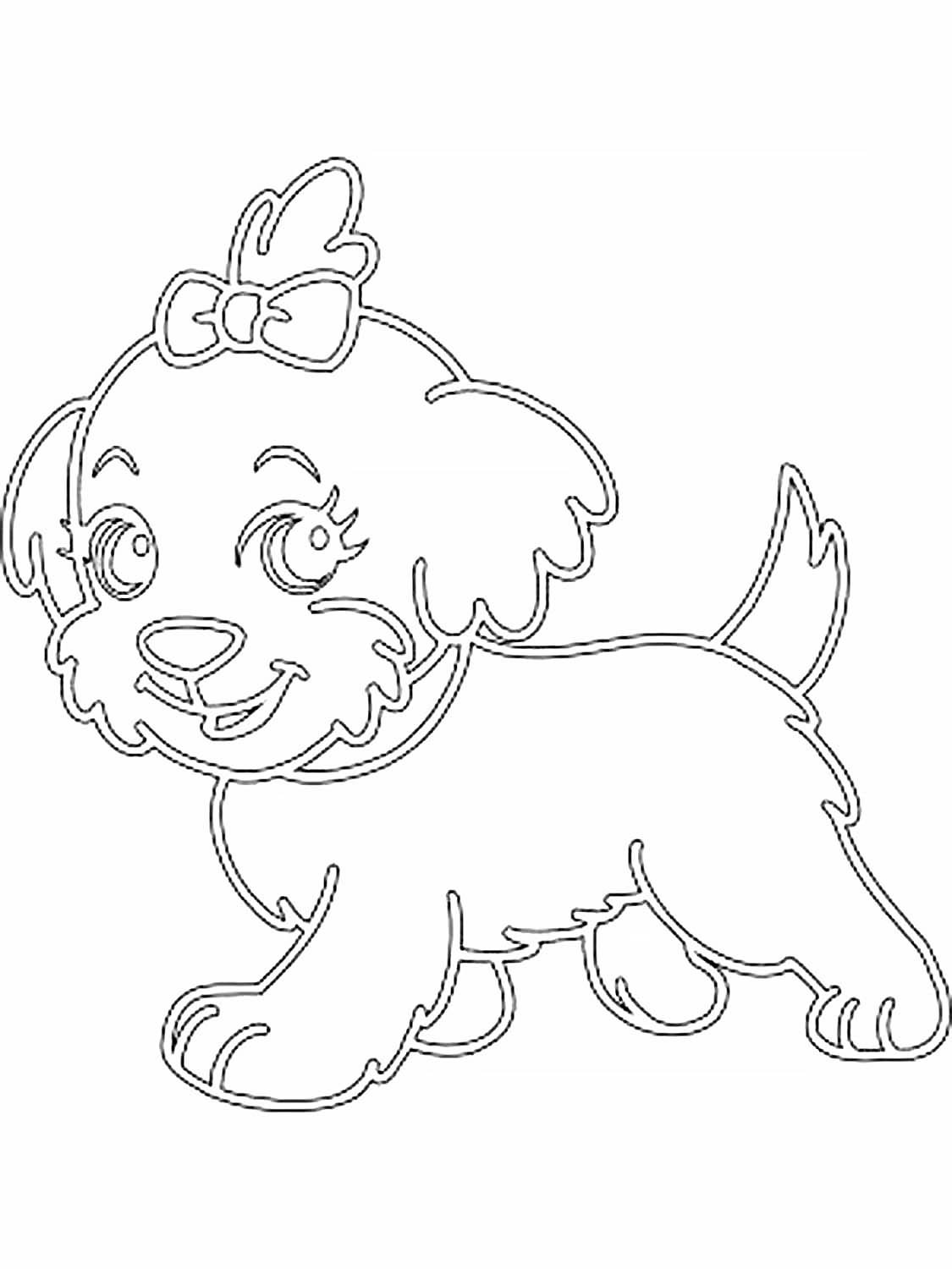 Трафарет собаки для рисования
