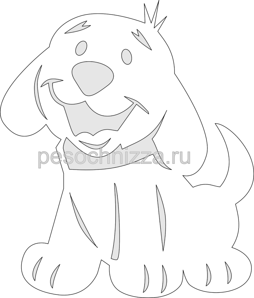 Трафареты на окна собака