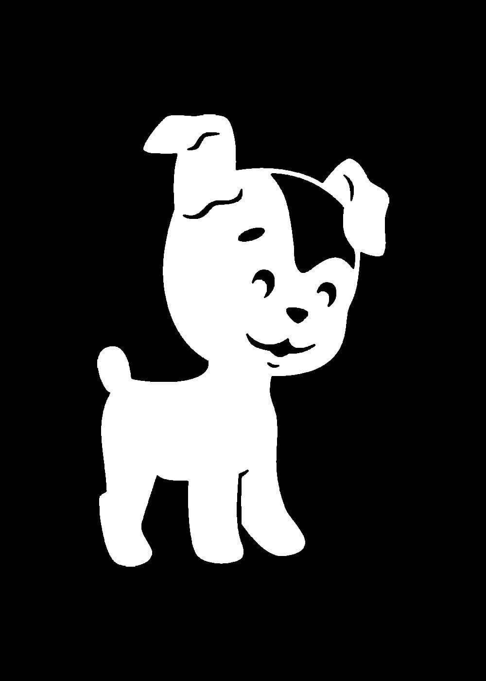 Трафарет собачки