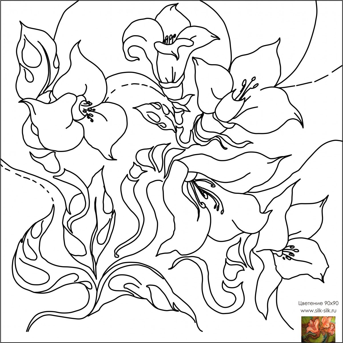 Эскизы для росписи по ткани