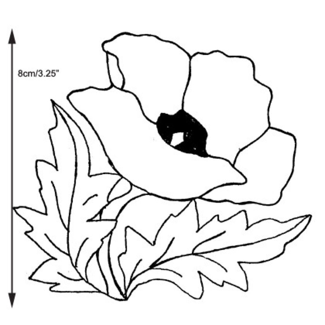 Трафареты цветов маки