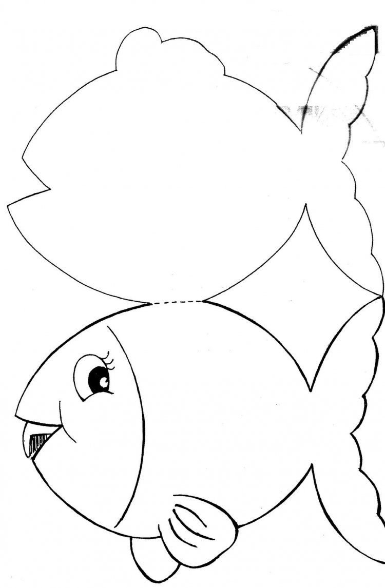 Шаблон рыбка для аппликации