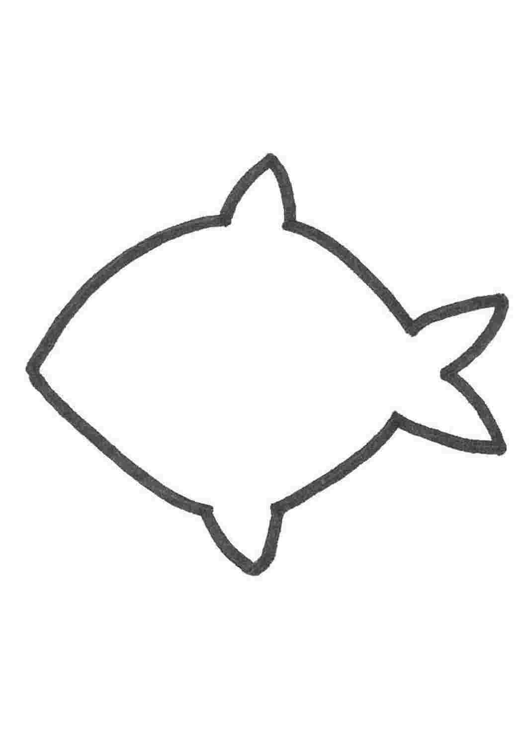 Трафарет рыбки для вырезания