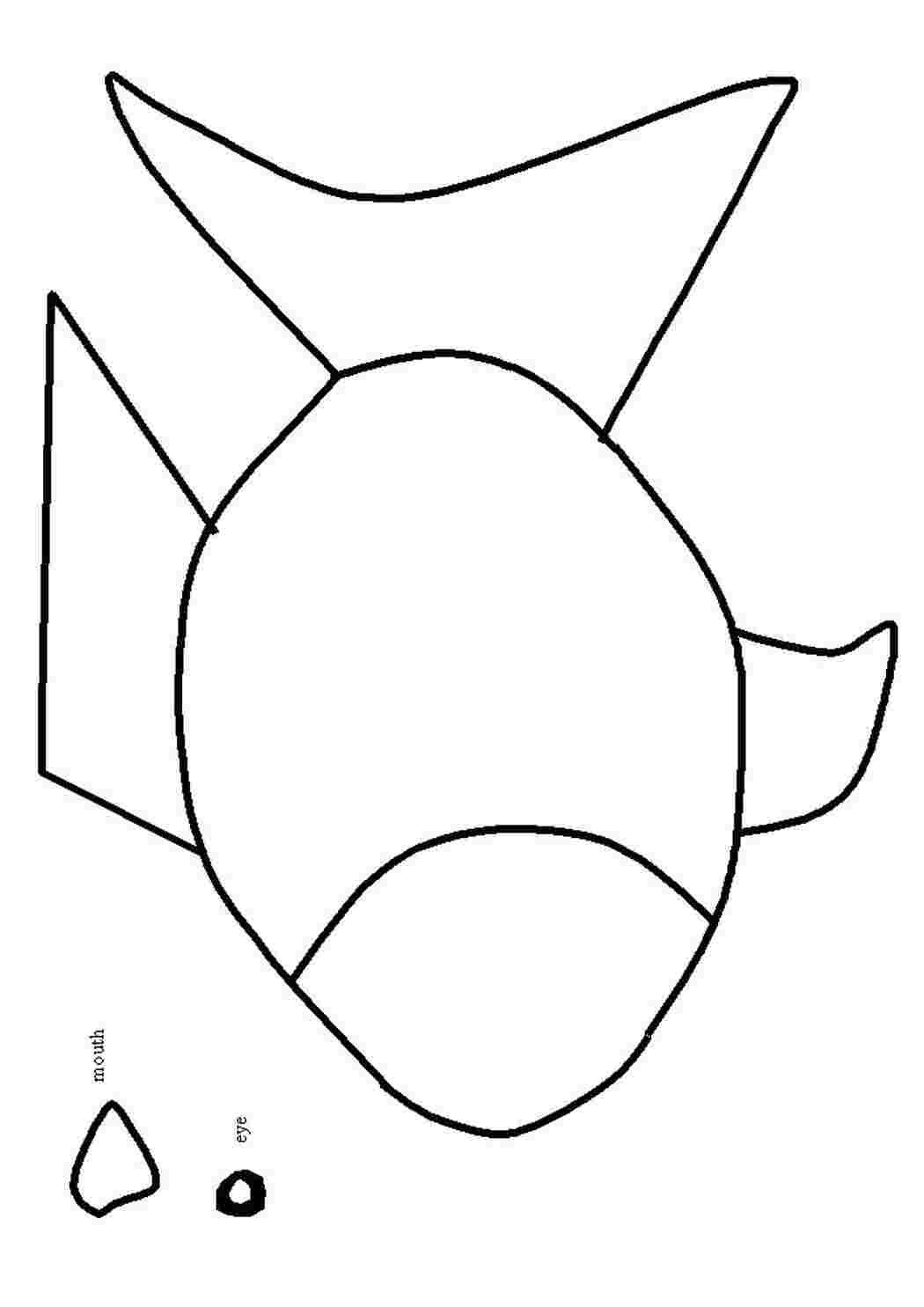 Рыба трафарет для аппликации