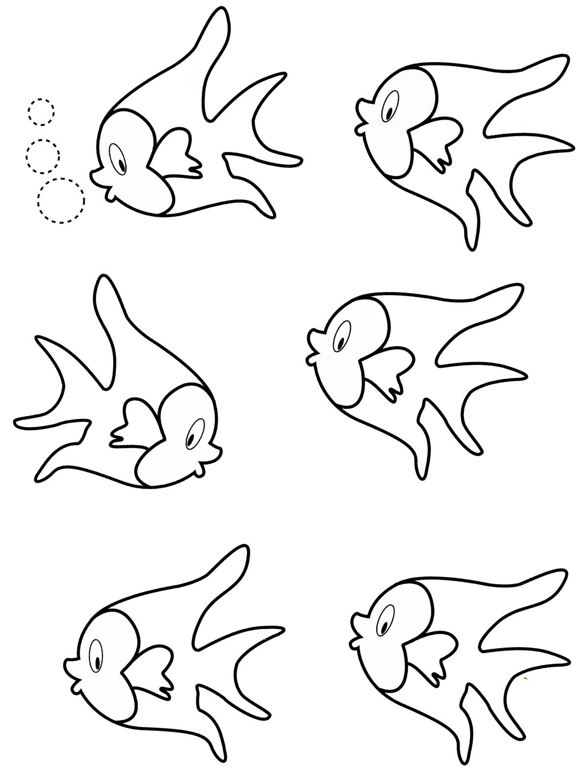 Трафарет "рыбки"