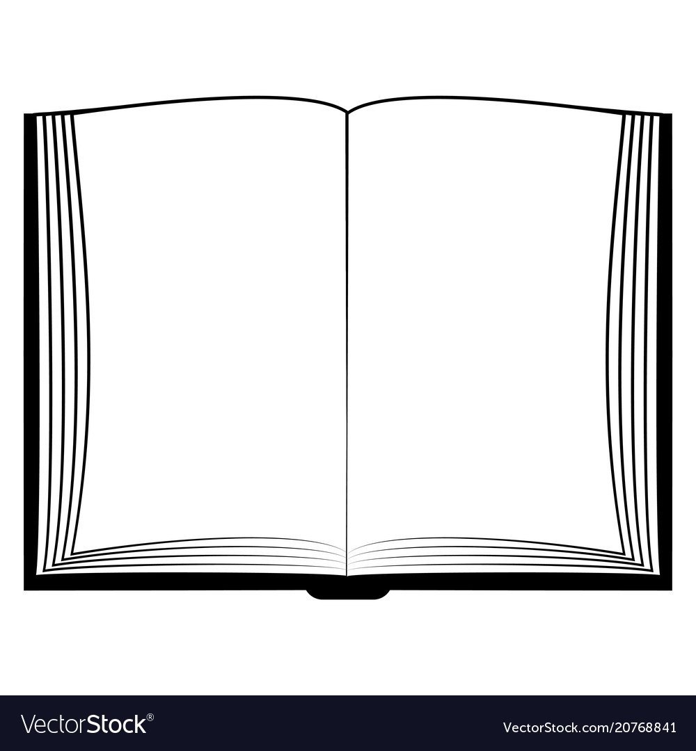 Открытая книжка чб