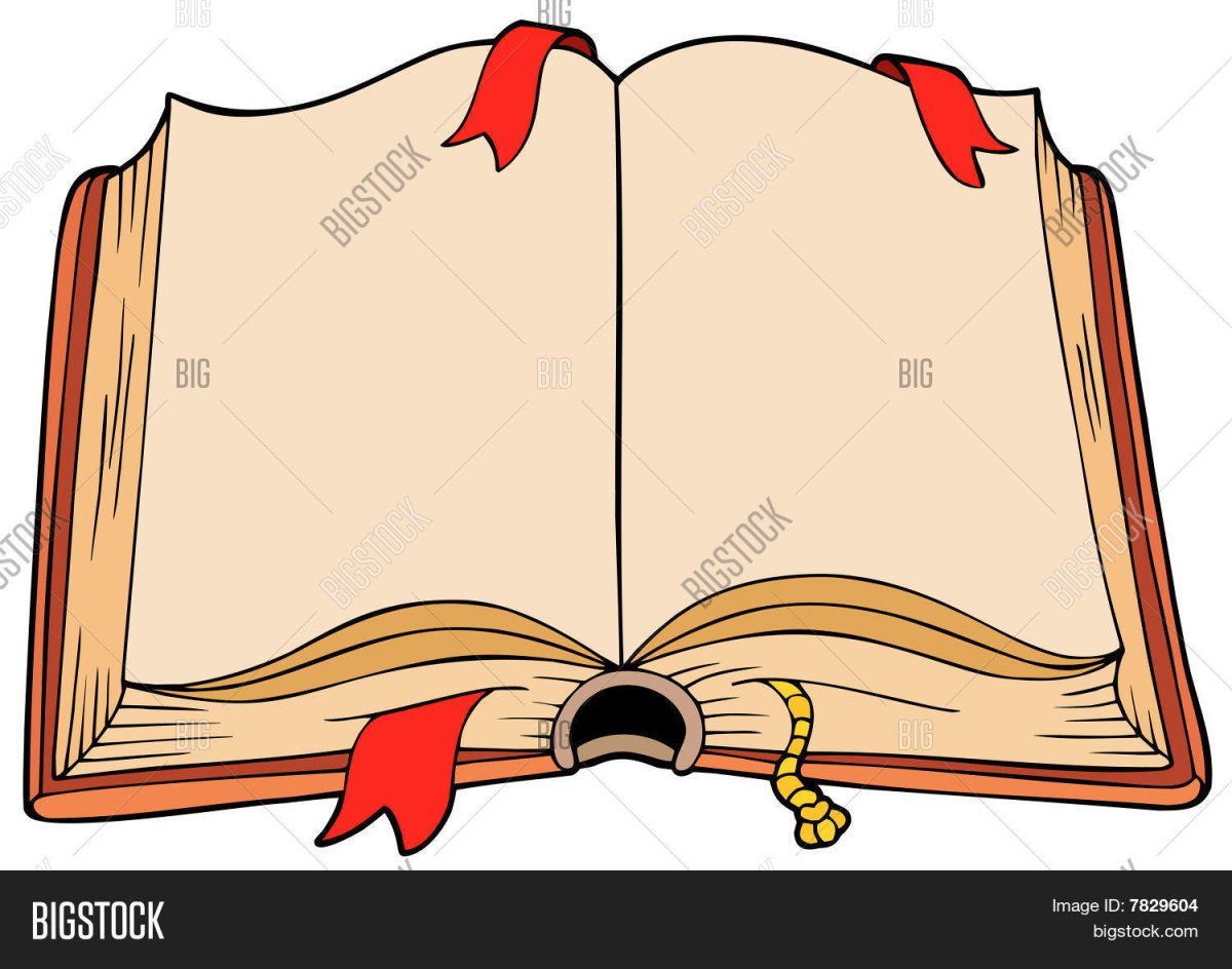 Рисунок раскрытой книги для детей