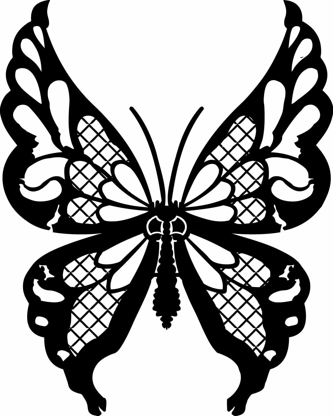 Бабочки трафарет для печати