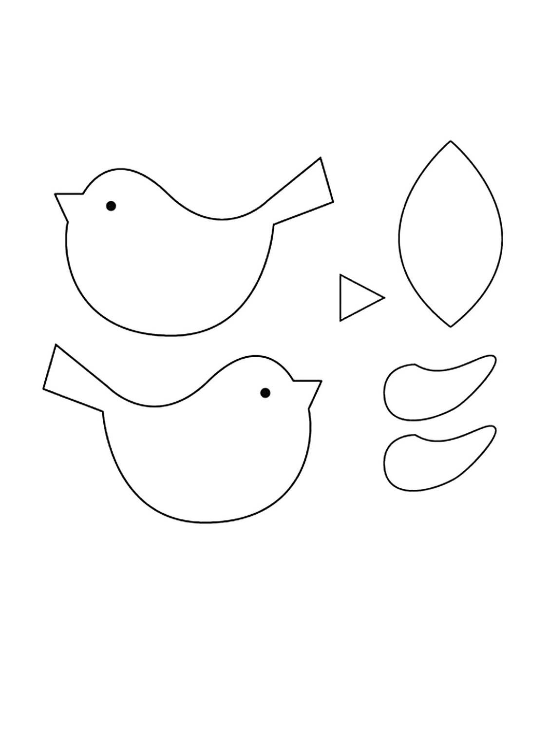 Птица трафарет для детей