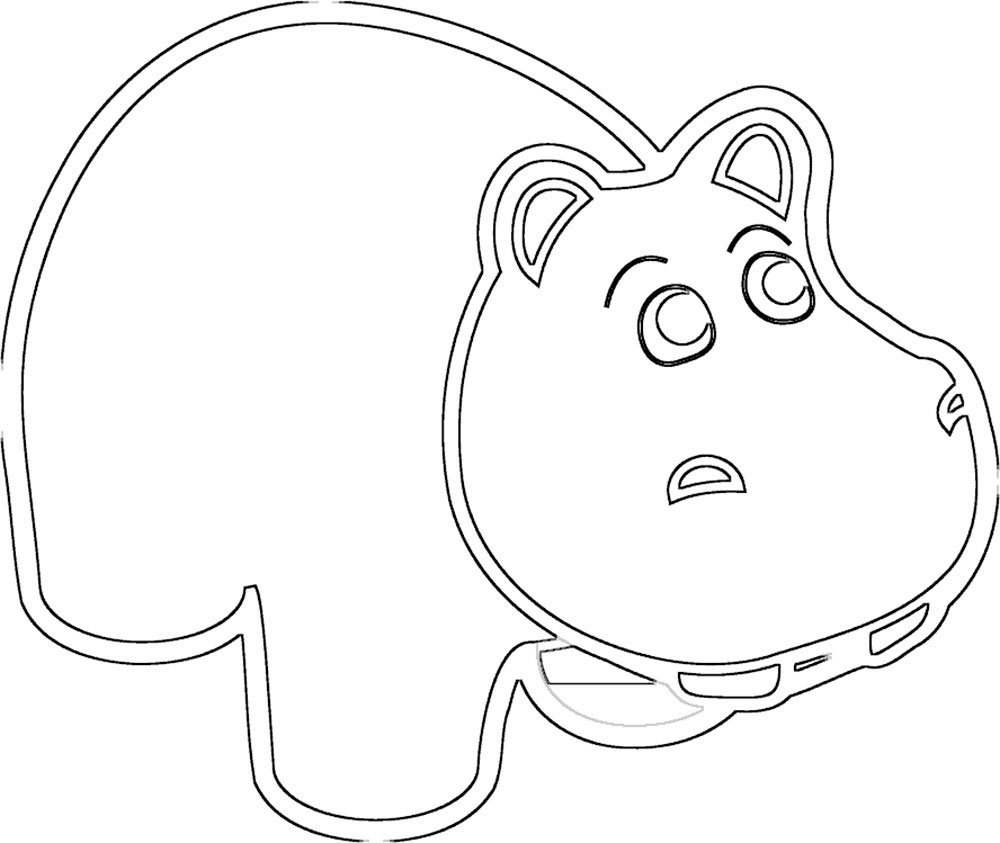 Силуэт гиппопотама