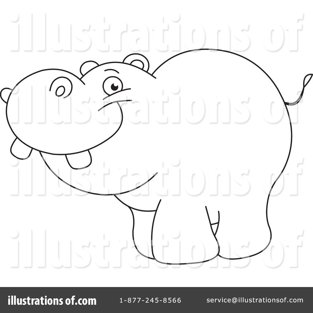 Бегемотики для срисовки