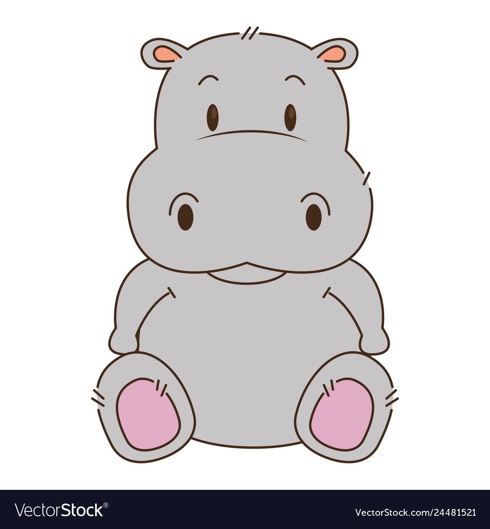 Бегемот силуэт