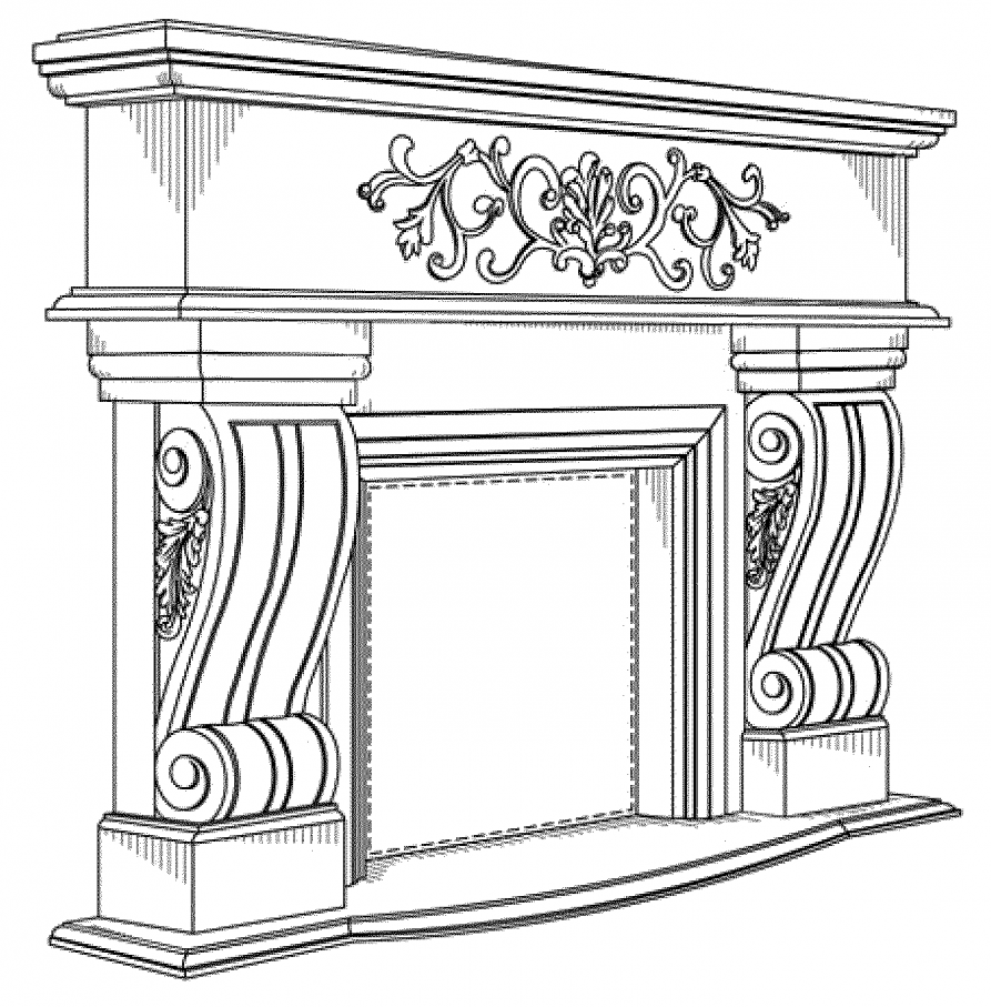 Камин рисунок для детей карандашом