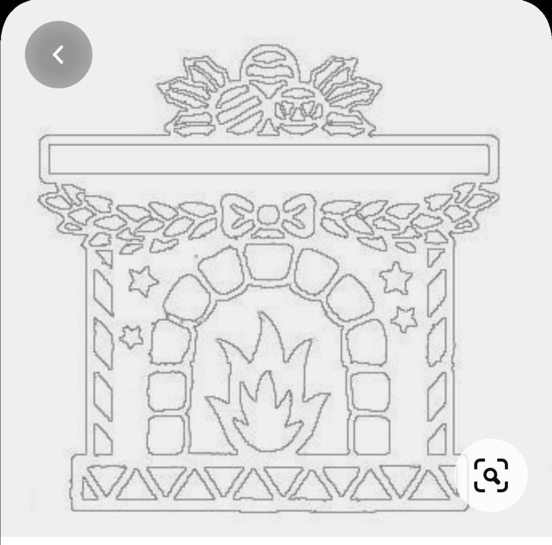 Вытынанки камин новогодний