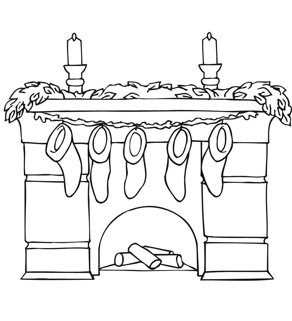 Трафарет "камин"