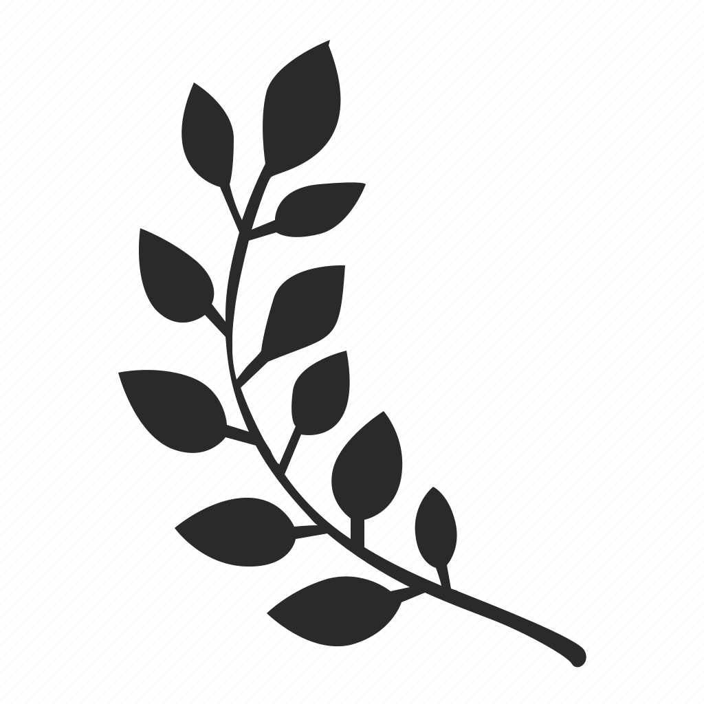 Знак ветка с листочками