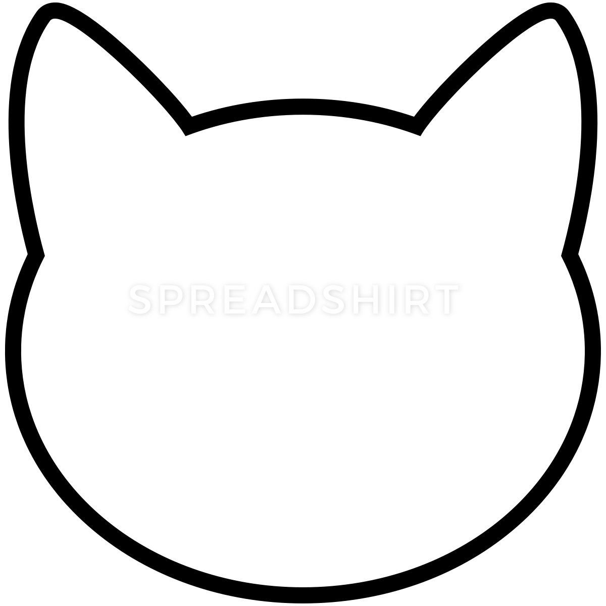 Трафарет кошачьей головы