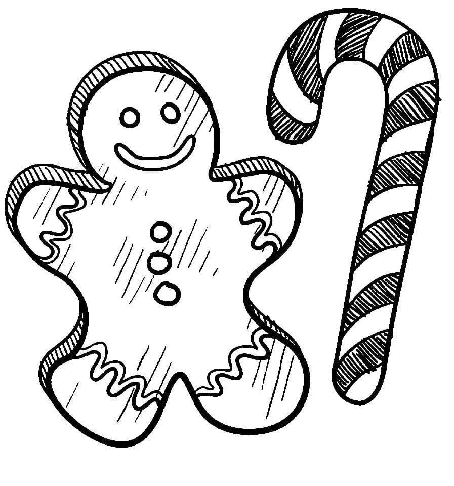 Карамельная трость раскраска