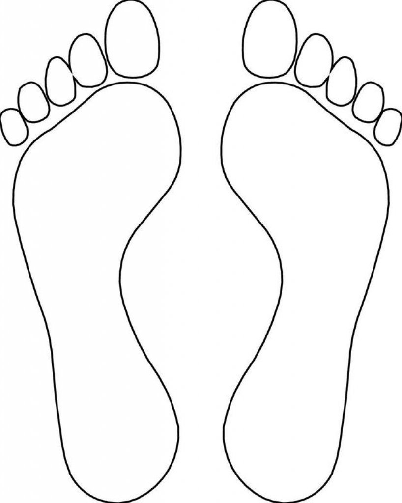 Ступня раскраска для детей