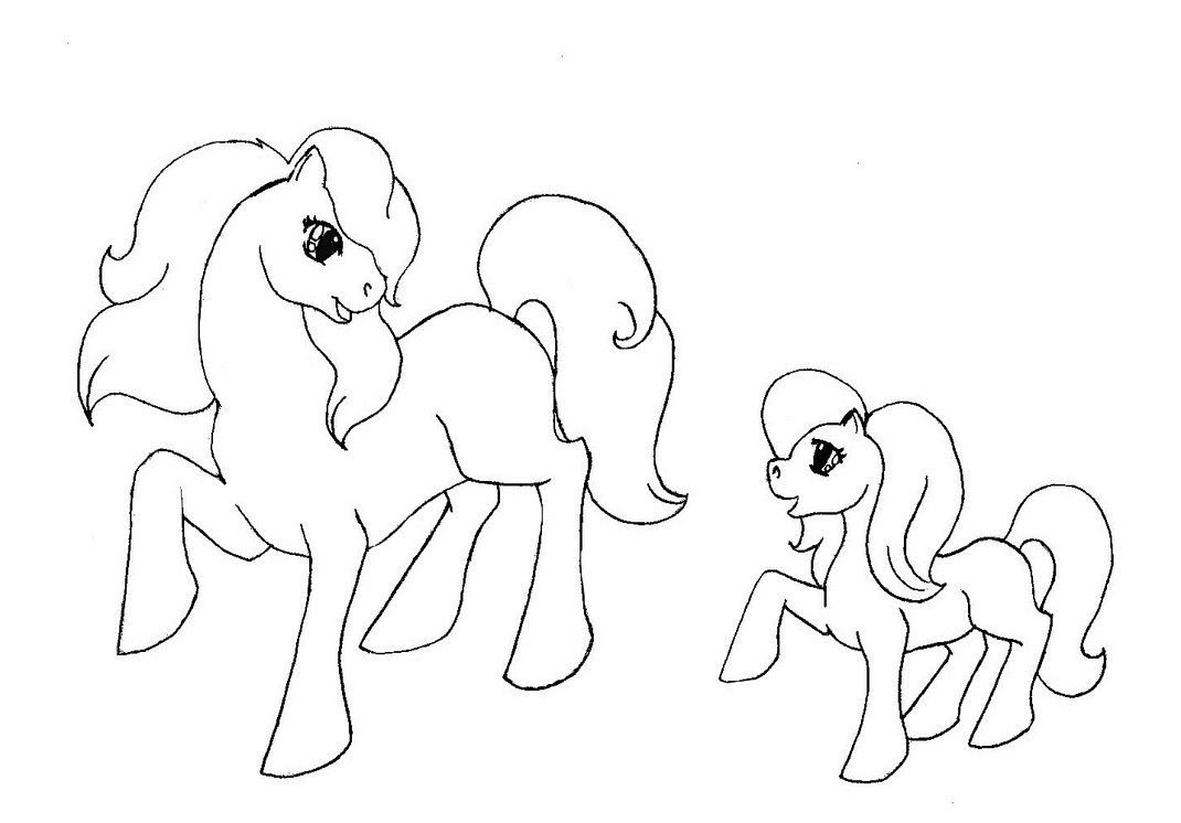 Трафарет пони для рисования для детей