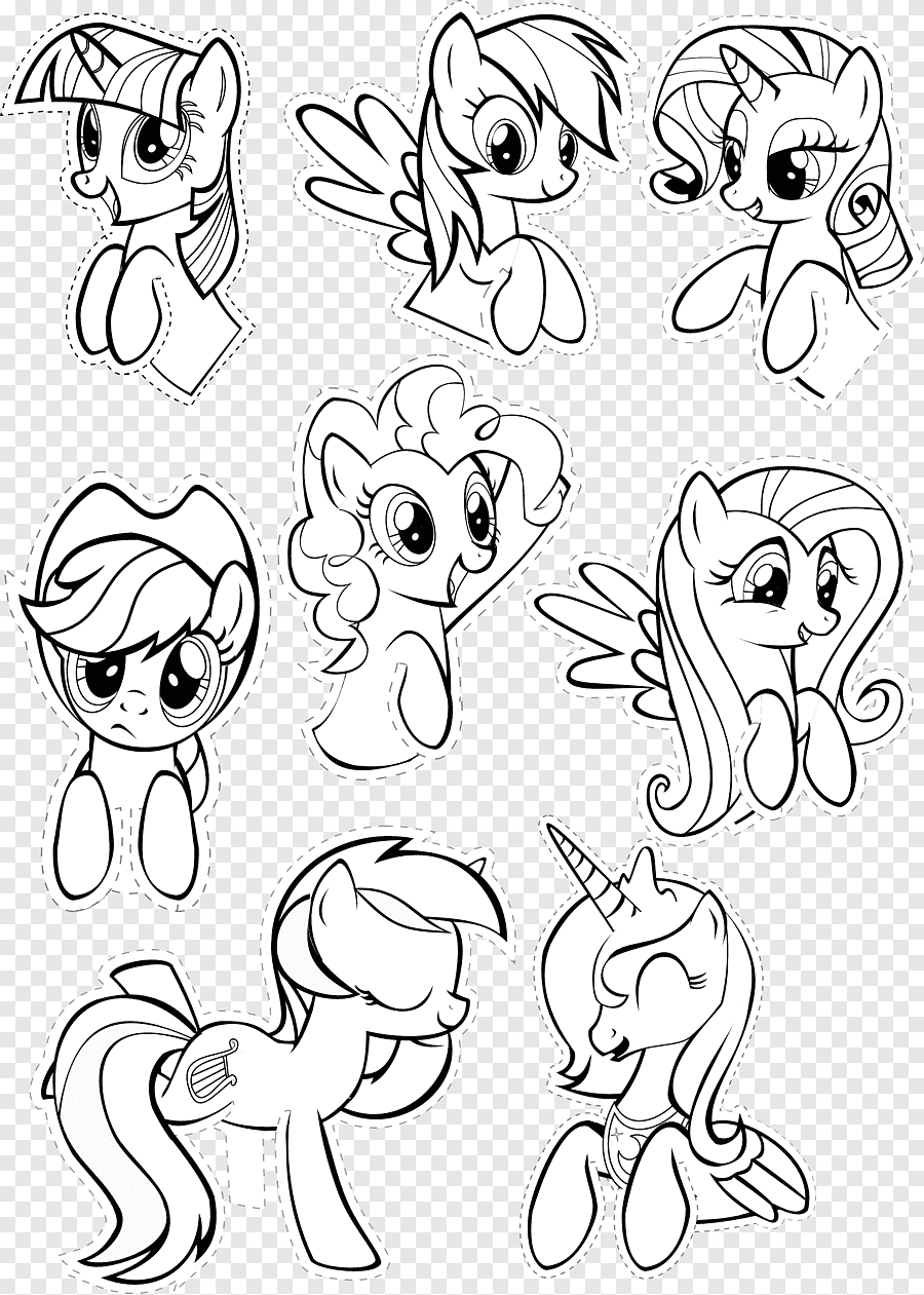 Пони трафарет для вырезания