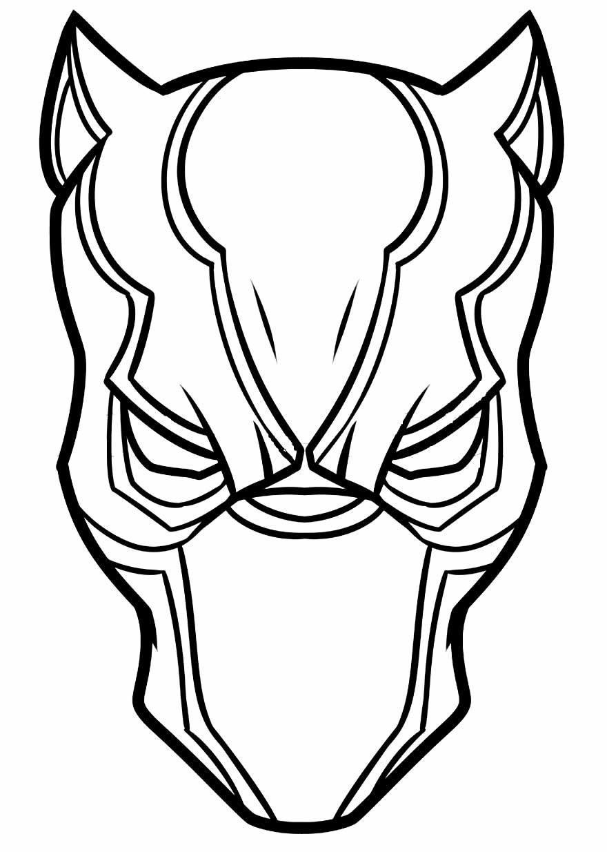 Раскраска маска черная пантера