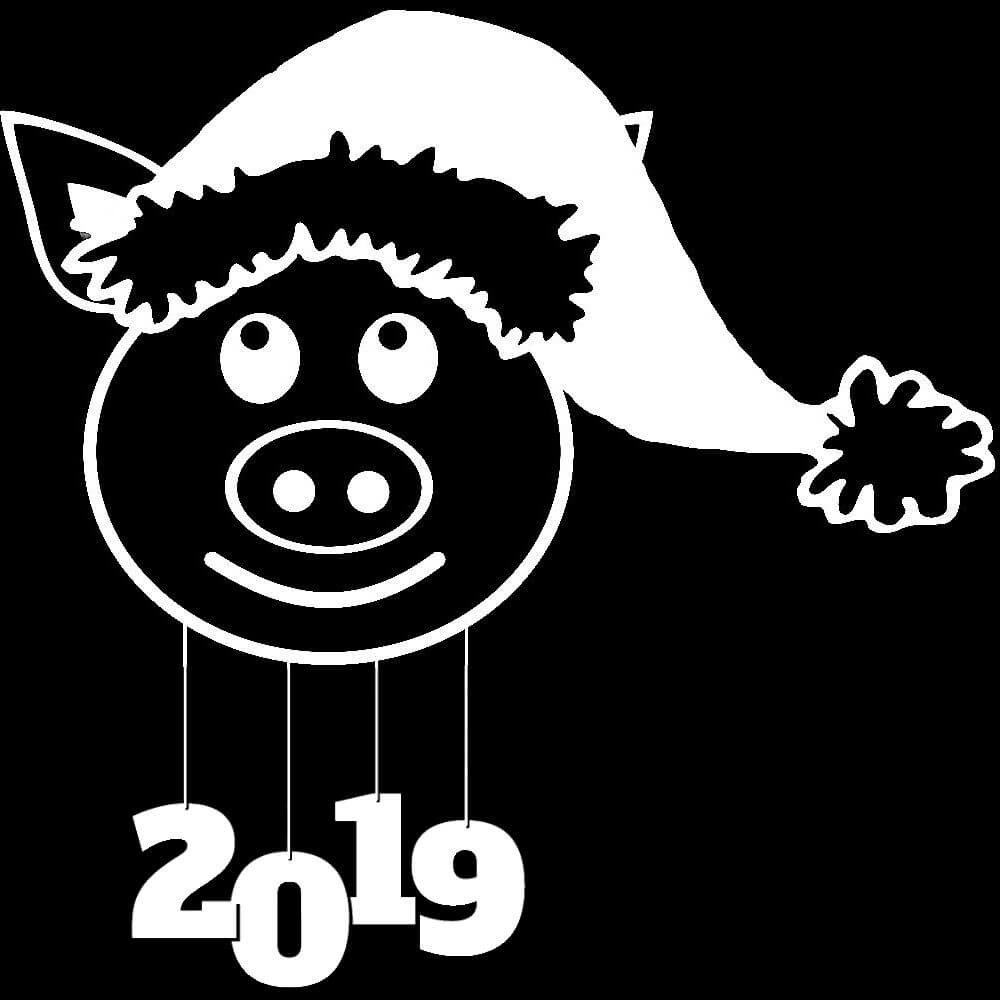 Свинья сбоку рисунок