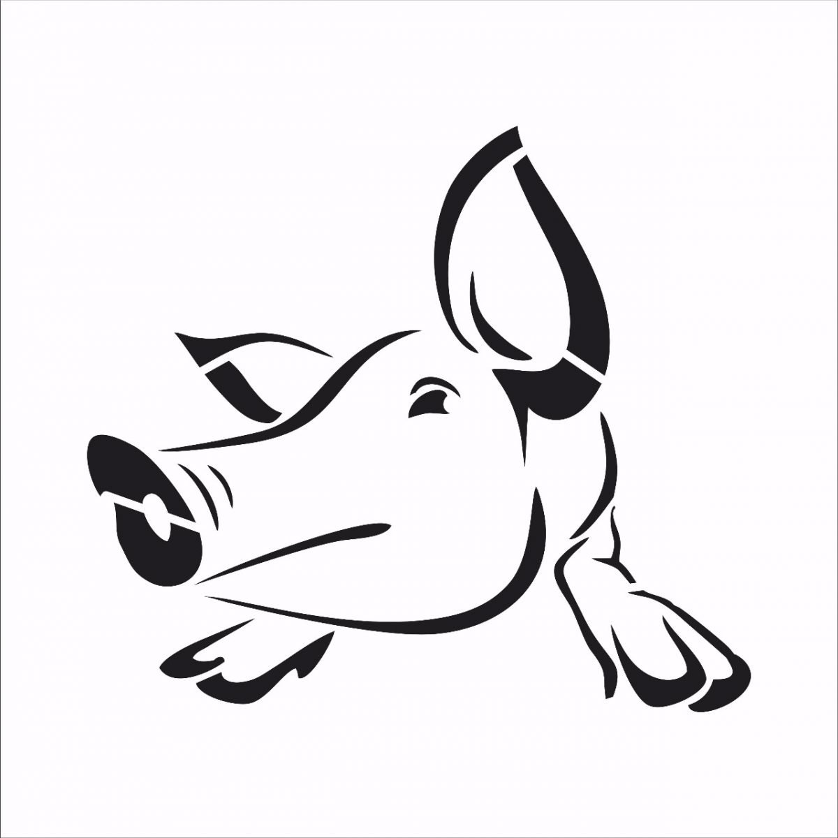 Стилизованная голова свиньи