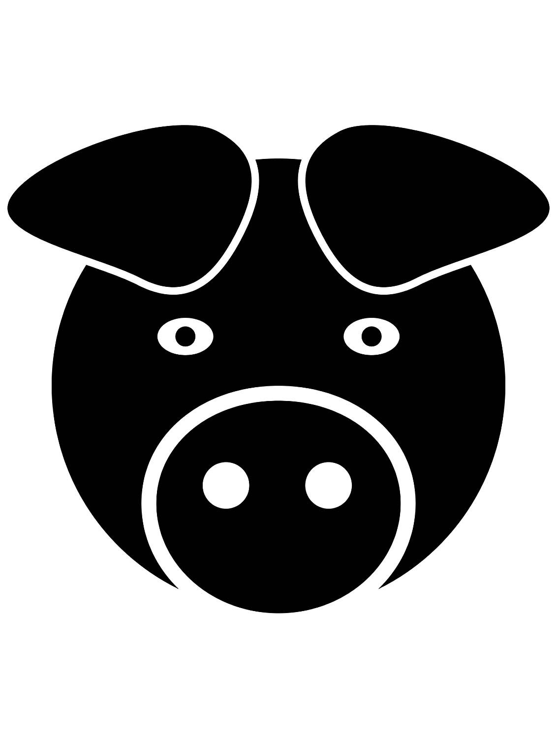 Новогодний узор хрюшка на окне