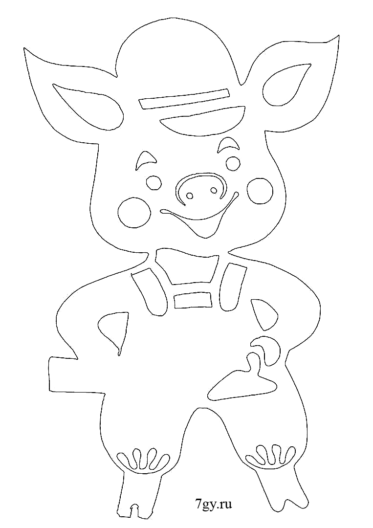 Поросенок раскраска