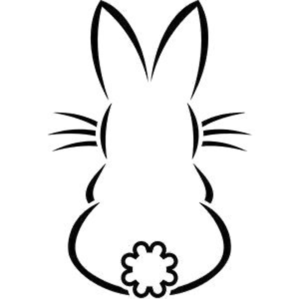 Уши зайца трафарет для торта