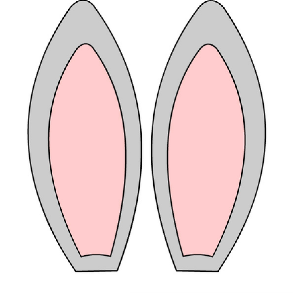 Уши кролика на белом фоне