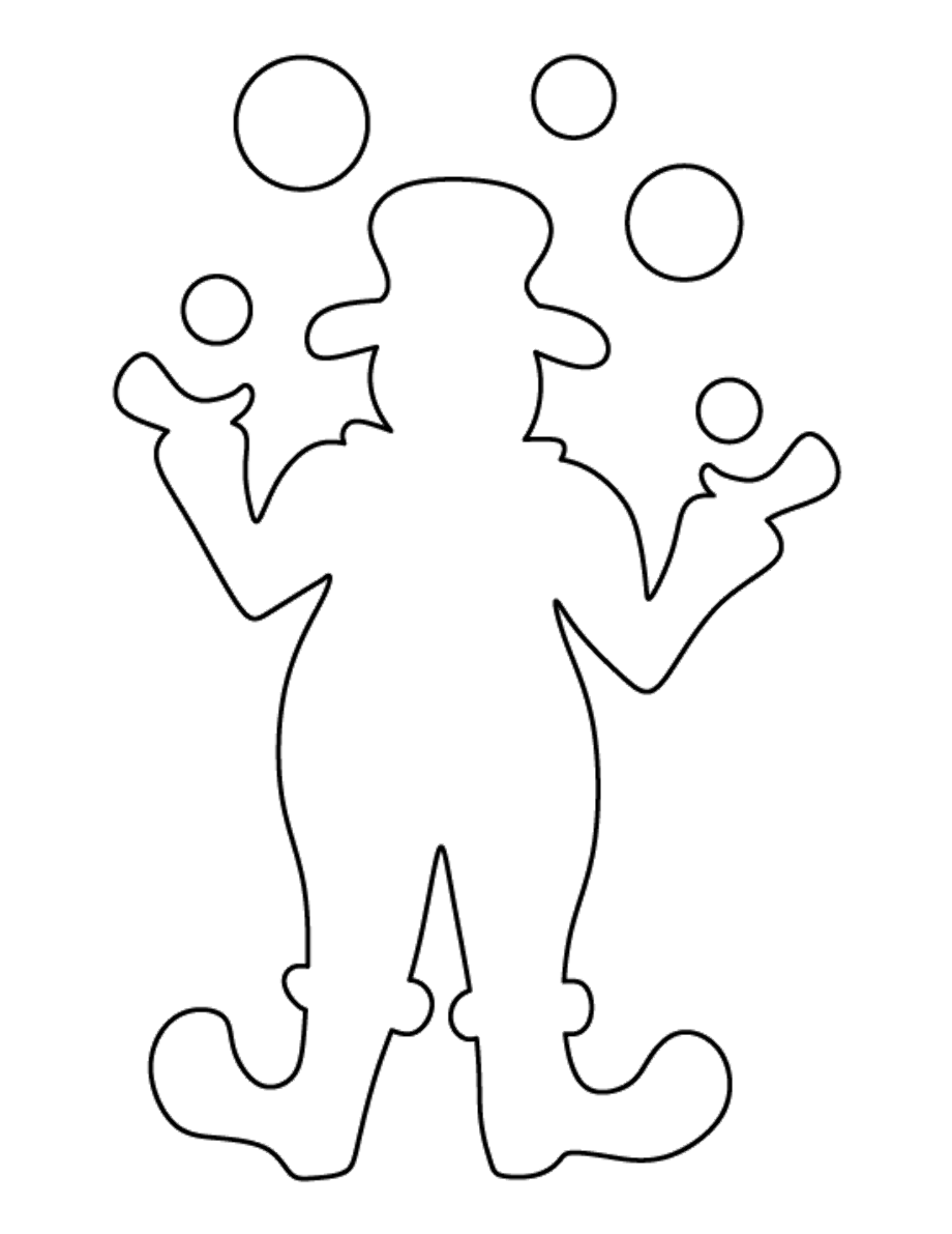 Лицо клоуна раскраски для детей