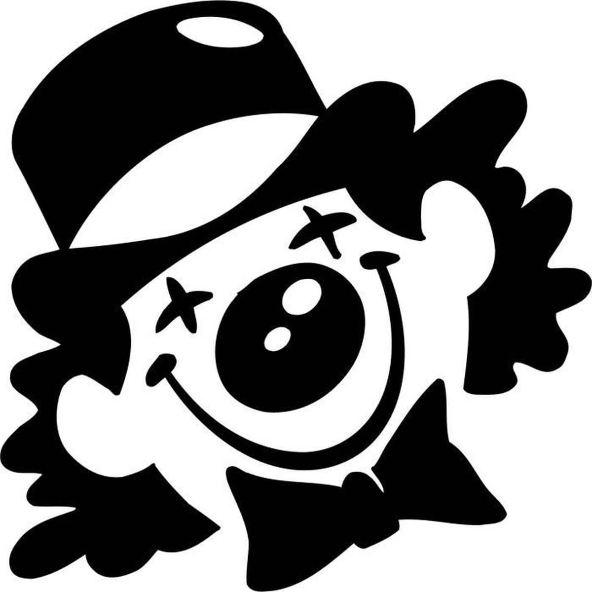 Раскраска клоун с цветами